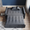Living Room Sofa Bed Pull Out 2 SeaterConvertible Sleeper 2 with Cushions Grey