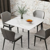 Glass Effect Marble Dining Table Square Top Coffee Table for Kitchen Living Room