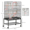 Budgie Cage, Bird Cage w/ Stand, Toys, Accessories, for Canaries, Finches