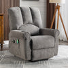 Electric Riser Recliner Armchair 8 Point Heated Massage Sofa w/ Cup Holder Grey