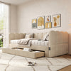 3FT Single Daybed, Single Guest Bed Sofa Bed with Trundle and 2 Storage Drawers