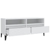 ShCuShan TV Cabinet White 100x34.5x44.5 Engineered Wood,Modern TV Cabinet F7L2