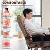 Executive Office Chair, Desk Chair with Massage and Heat, Brown