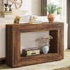 Farmhouse Console Table 47 Inches Entryway Console Table with Storage Brown