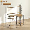 Computer Desk Home Office Gaming Desk Monitor Stand Power Outlets LED Lights