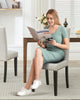 Dining Chairs Set of 2,Kitchen Chairs with Curved Backrest & Wood Legs,265 LBS