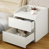 Modern Nightstand with 2 Drawer Bed Side End Table for Bedroom Living Room