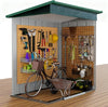 6 x 4 FT Garden Shed Storage Shed Waterproof with Foundation Kit & Vents, Green