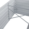 Garden Planter Galvanised Steel 240x80x77cm Grey M8H5