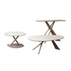 Side Table Ceramic Glass Top Crisscross Metal Frame Bedside End Table Furniture