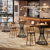 Round Bar Table 95cm High Top Cocktail Pub Table w/ Curved Metal Base for Bistro