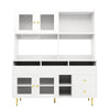 Multi-Purpose Kitchen Storage Cabinet w/ Cupboard Cabinets Drawers Shelves White
