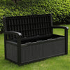Garden Storage Bench with Padlock 265L - Outdoor Patio Storage Chest Container