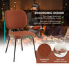 2Pcs Modern Fabric Dining Chair Padded Kitchen Armless Dining Chair Accent Chair