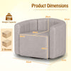 Modern Upholstered Sherpa Swivel Barrel Chair Bedroom ArmchairGrey