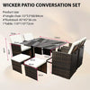 RATTAN GARDEN FURNITURE CUBE SET CHAIRS TABLE OUTDOOR PATIO RATTAN 8 SEATER