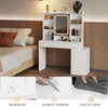 Dressing Table With 6 Drawers LED Mirror Set Makeup Desk Vanity Table Nbuzmzkixd