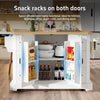 Mobile Kitchen Island Cart w/ Drawers, Adjustable Worktop, Storage Cabinet White