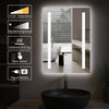 LED Bathroom Mirror with 3 Mode Lights Demister Illuminate Touch Sensor Anti-fog
