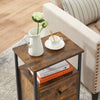 Bedside Table, Sofa Table, Nightstand with 2 Drawers, Industrial LET521B01