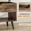 Lift Top Coffee Table Storage Living Room Table 75cm Rustic Brown