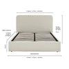 Dusk Ascot Natural Linen Look Fabric King Size Ottoman Storage Bed RRP £999