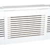 Extendable Radiator Cover Cabinet Shelving Slatted Design MDF White Home Office