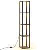 Floor Lamp with Shelves 4-Tier Freestanding Display Rack