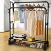 Heavy Duty Double Rail Clothes Garment Hanging Rack Shelf Display Stand UK