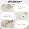 Freestanding Vanity Unit Basin Sink Bathroom Storage Cabinet Gloss White 600mm