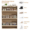Shoe Storage Cabinet with 3/2 Flip Drawers for Hallway w/ Adjustable Shelves
