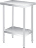 Stainless Steel Commercial Prep Table Work Bench Kitchen with Overshelf 2 Tier