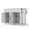 Kitchen Island on Wheels, Rolling Kitchen Storage Trolley with Foldable Tabletop