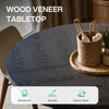 Farmhouse Dining Table, 120cm Round Dinner Table for 4,Rustic Wood Kitchen Table