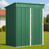 5x3ft Lockable Metal Garden Shed Steel Outdoor Storage Weatherproof Green
