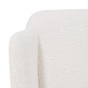 Modern Accent Chair with Footstool Set Upholstered Boucle Padded Seat Metal Legs