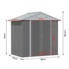6ft x 4ft Garden Storage Shed Galvanised Metal Steel Sheds w/ 2 Door Ventilation