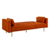 Dusk Hudson Bright Orange & Gold Effect Click Clack Sofa Bed RRP £699