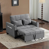 2 SEATER SOFA FABRIC LOVESEAT SOFA CONVERTIBLE PULL OUT SOFA BED GUEST BED GREY