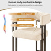 Ergonomic Dining Chairs Set of 2/4/6 with Curved Backrest, Lamb Fleece Fabric