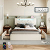STORAGE UPHOLSTERED BED FRAME 4FT6 DOUBLE WITH CHARGING PORT & LIGHT & SPEAKER