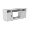 Living Room TV Stand with Electric Fireplace Fire LED Flame Heating Cabinet Unit