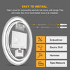 Illuminated Bathroom Mirror with LED Lights Wall Mounted Demister Touch Sensor