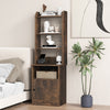 6-Tier Bedside Table Storage Cabinet Tall Nightstand with Charging Station