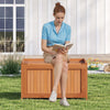 190L Wood Deck Box Outdoor Container Chest