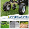 Broadcast Spreader 110 LB Tow Behind Fertilizer Spreader 12" Tires with Cover