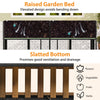 Garden Planter Table with Chairs Set Rattan Patio Furniture Set