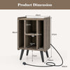 Record Player Stand Vinyl Record Storage Turntable Stand with 4 Open Shelves