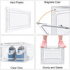6PCS Stackable Foldable Boxes Trainers Organiser Clear Plastic Shoe Storage Box