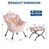 Comfy Lazy Chair with Footstool Relax Lounge Chair Accent Armchair Sofa Chair